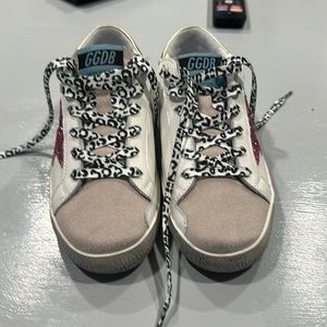 GGDB Sneakers Women's Super-Star with glitter and gold heel tab